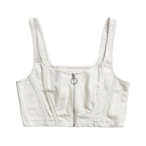 NWT Lee x H&M Corset Style Top Denim white